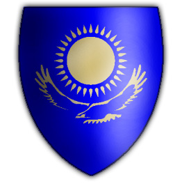 Sir Karangars personliga vapen kombinerar raunländsk symbolik med drunokisk heraldik